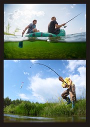 钓鱼的图片
