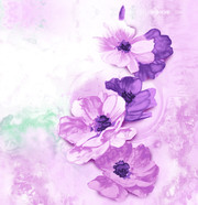 水彩紫色花朵图片素材