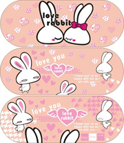 粉色LOVE兔卡片素材