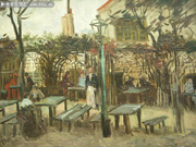 蒙马特花园的餐厅油画图片