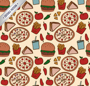 披萨快餐食品花纹