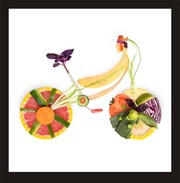 创意蔬果自行车装饰画