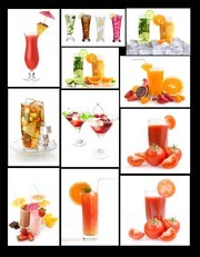 新鲜的水果果汁图片素材
