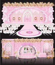 浪漫粉色婚礼效果图图片
