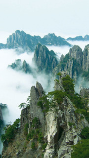 黄山云海自然风景图片素材