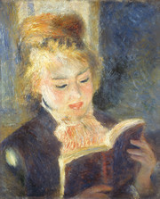 油画人物 阅读中的妇女_雷诺阿
