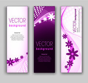 紫色花纹X展架背景图片素材