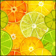 橙子切片水果背景图片素材