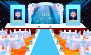 蓝色风格欧式婚礼效果图图片素材