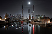 上海城市夜景建筑摄影图片