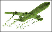 绿色飞机环保创意图片
