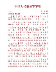 中国人民解放军军歌歌谱图片
