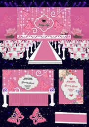 粉色风格欧式婚礼效果图图片