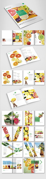时尚水果店宣传手册设计