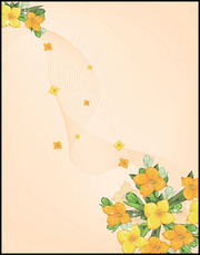 手绘植物花纹信纸背景图片素材