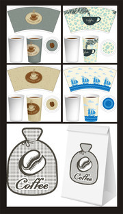 咖啡杯包装设计图案