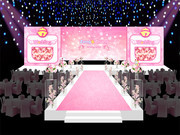 粉色婚礼舞台设计效果图