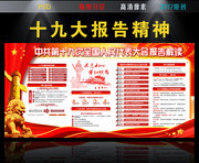 中国共产党第十九次全国代表大会报告解读宣传栏