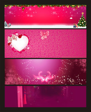 圣诞节粉色淘宝横幅背景图片素材