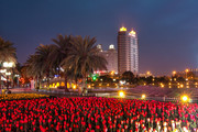 台州市民广场夜景图片