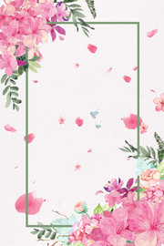手绘粉色花朵植物花纹背景图片
