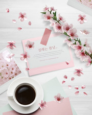 春天桃花粉色海报背景图片素材