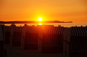 海滩夕阳美景图片