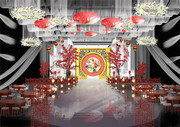 新中式婚礼工装效果图
