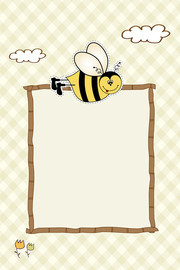 卡通蜜蜂教育培训班背景图