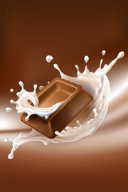 牛奶巧克力插画图片素材