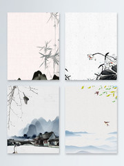 中国风水墨背景设计图片
