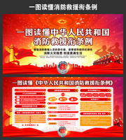 一图读懂中国消防救援衔条例宣传板报