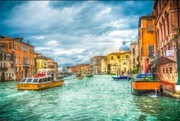 威尼斯风景油画装饰图片