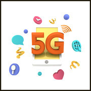 5G网络3D手机素材