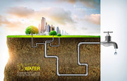 创意节约用水海报广告设计