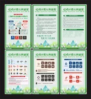 绿色高端生活垃圾分类指引六件套展板
