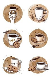 咖啡杯图片插画素材