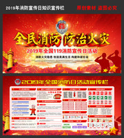 2019中国消防宣传日展板