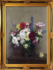 欧式古典花朵油画图片