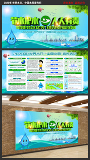 2020中国水周和世界水日宣传展板