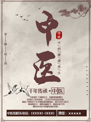 传承中医文化中国风海报图片