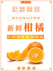 新鲜柑橘水果海报