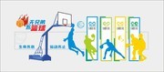 篮球运动文化墙展板