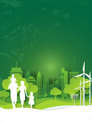 绿色环保文明城市背景图片素材