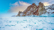 海边冰川风景高清图片素材
