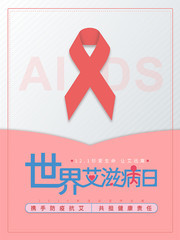 2020世界艾滋病日主题海报