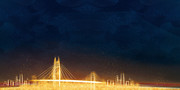 科技桥梁城市背景图片下载