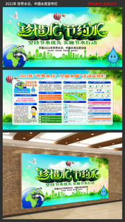 2021年中国水周世界水日展板下载