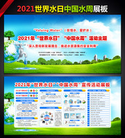 2021年世界水日和中国水周活动主题宣传栏