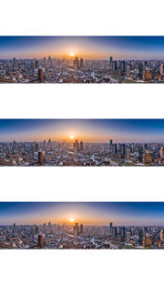 鸟瞰上海苏州河两岸风光图片